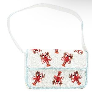 NWT Sol and Mer lobster beaded baguette bag
